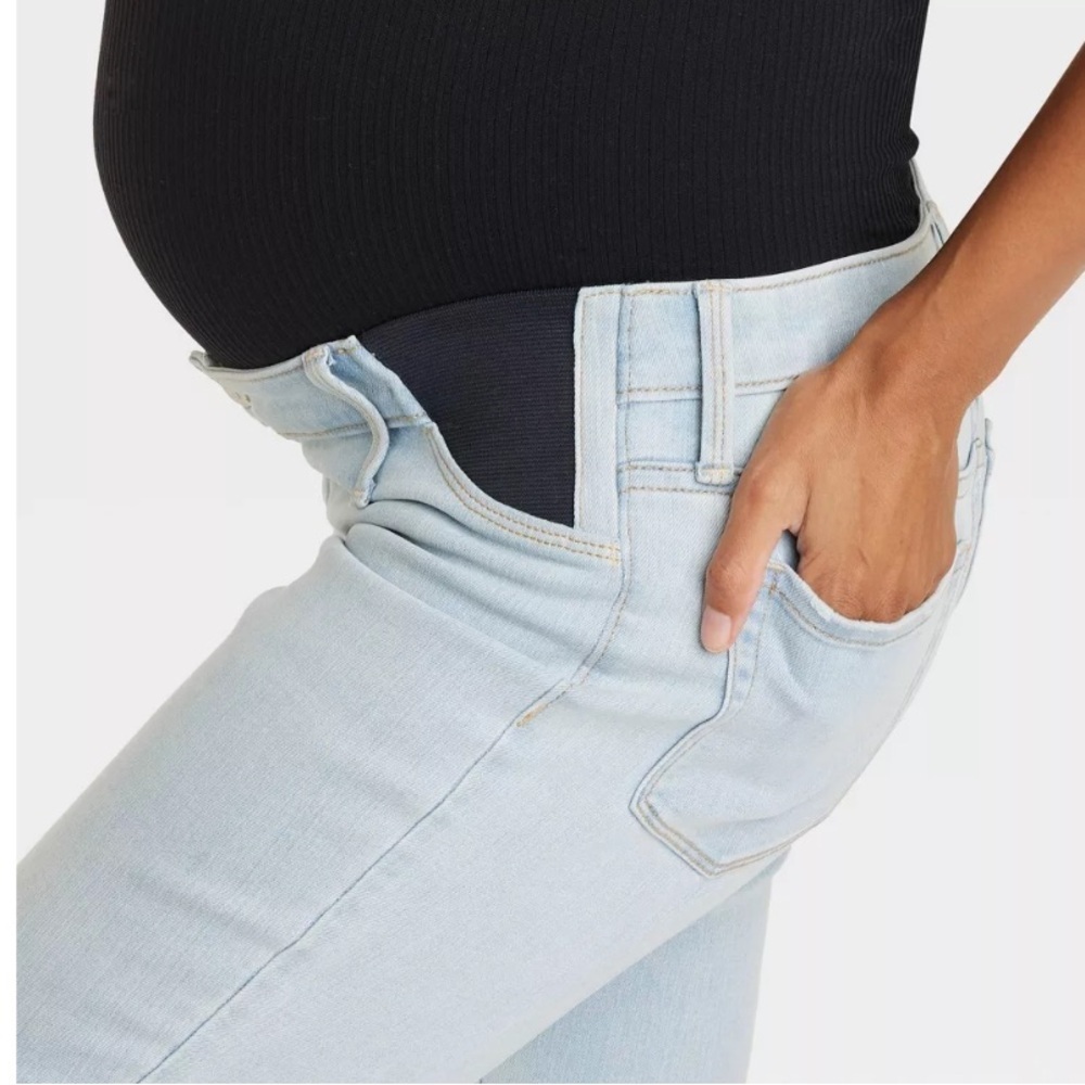 Under Belly Skinny Maternity Jeans Light Wash Size 16 NWT